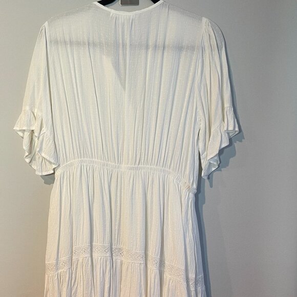 Magnolia Boutique White Babydoll Mini-Dress, Large - NWOT - Picture 2 of 7